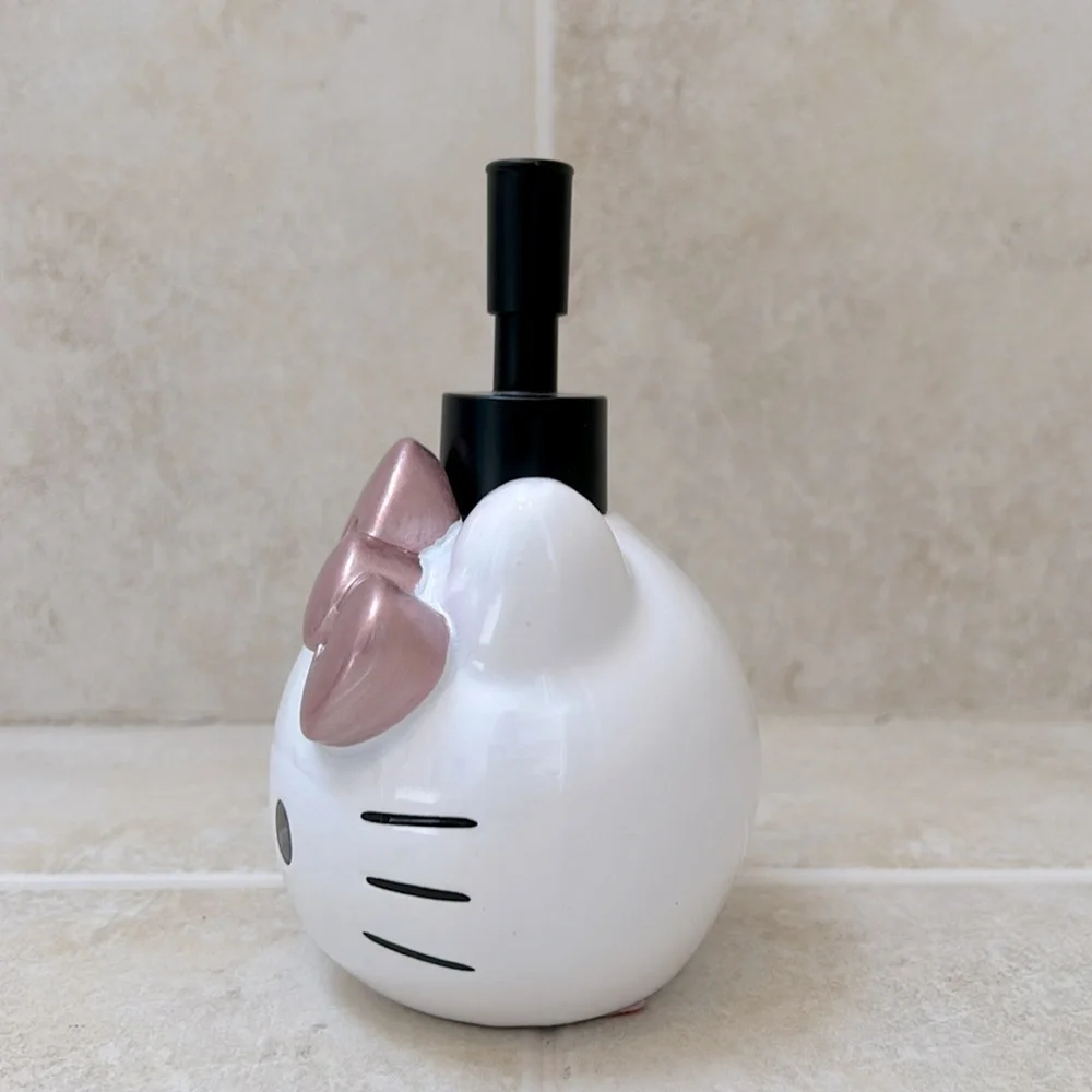 HELLO KITTY rose gold ceramic soap dispenser NWT